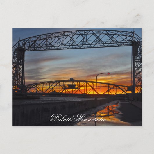 Lift Bridge bij Duluth Minnesota Briefkaart (Voorkant)