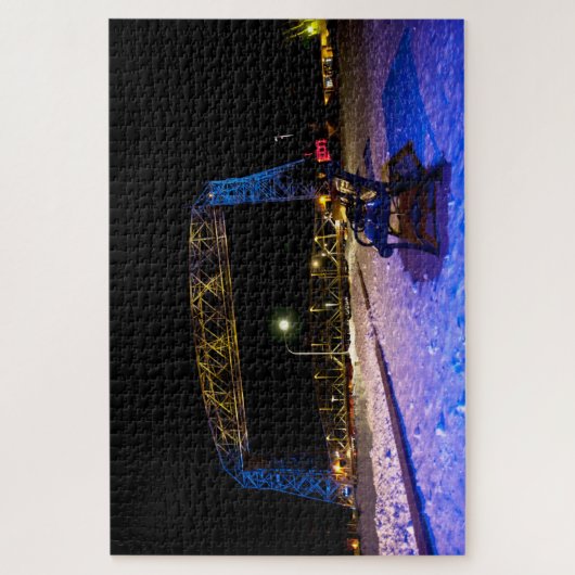 Lift Bridge Duluth Minnesota met Oekraïense kleure Legpuzzel (Verticaal)