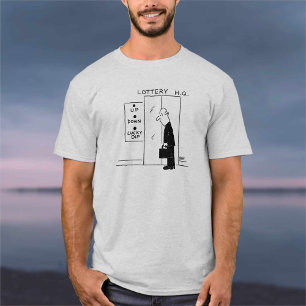 Lift-Buttonnen op Lottery H.Q. Cartoon T-shirt