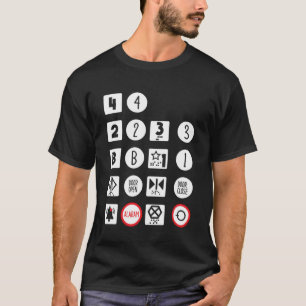 Lift Buttonnen Operator Verticaal Mechanisch T-shirt