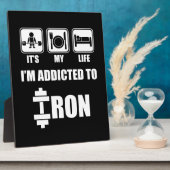 Lift, eet, slaap - Verslaafd aan ijzer - Workout Fotoplaat (Zijkant)