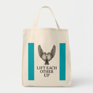 "Lift elkaar op" Vogels. Boodschappentas Tote Bag