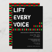 Lift elke stem van de Juneteenth Red Black Green o Kaart (Voorkant / Achterkant)