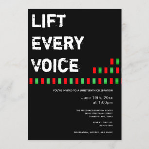 Lift elke stem van de Juneteenth Red Black Green o Kaart