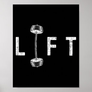 Lift Funny Gym Inspirerende Motivatie Graphic Poster