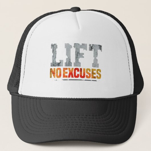 LIFT GEEN UITZONDERINGEN GYM WORKOUT TRUCKER PET (Voorkant)