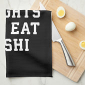 Lift gewichten en eet sushi - Funny Carbs Novelty Theedoek (Quarter Fold)