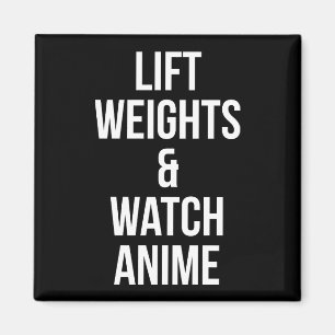 Lift gewichten en horloge anime - Inspirerend spor Magneet