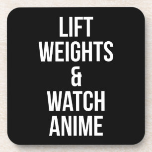 Lift gewichten en horloge anime - Inspirerend spor Onderzetter