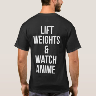 Lift gewichten en horloge anime - Inspirerend spor T-shirt