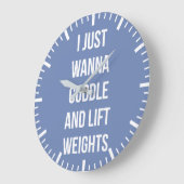 Lift gewichten en knuffelen - Leuke Grappige Nieuw Grote Klok (Hoek)