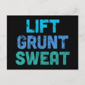 Lift Grunt Sweat Bodybuilder Gym Exercise Briefkaart (Voorkant)