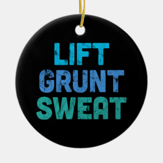Lift Grunt Sweat Bodybuilder Gym Exercise Keramisch Ornament