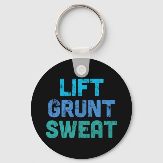Lift Grunt Sweat Bodybuilder Gym Exercise Sleutelhanger (Voorkant)