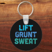 Lift Grunt Sweat Bodybuilder Gym Exercise Sleutelhanger (Voorkant)
