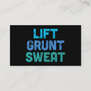 Lift Grunt Sweat Bodybuilder Gym-oefening Visitekaartje