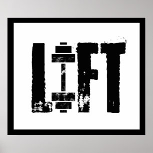 LIFT GYM Weightlift BODYBUILING Poster