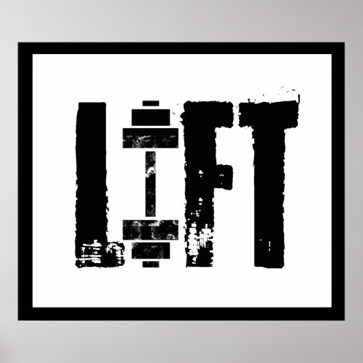 LIFT GYM Weightlift BODYBUILING Poster (Voorkant)