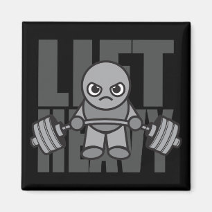 Lift Heavy - Anime Kawaii Workout Motivatie Magneet