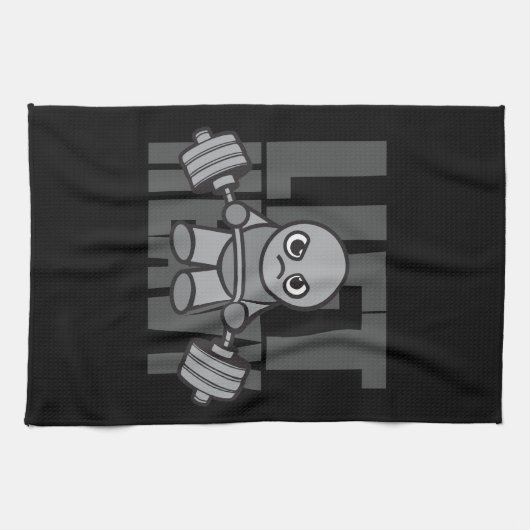 Lift Heavy - Anime Kawaii Workout Motivatie Theedoek (Horizontaal)