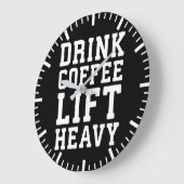 Lift Heavy, Drink Coffee - Funny Gym Motivatie Grote Klok (Hoek)