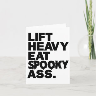 Lift Heavy Eat Spooky Funny Halloween Volwassen Wo Kaart