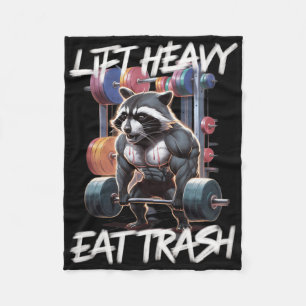 Lift Heavy Eat Trash Gewichtheffen Bodybuilding By Fleece Deken