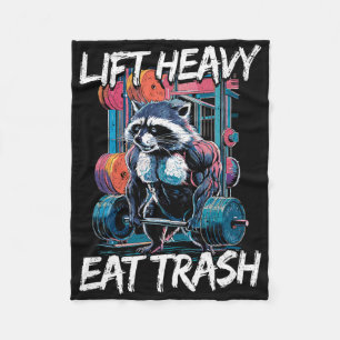Lift Heavy Eat Trash Gewichtheffen Bodybuilding By Fleece Deken