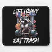 Lift Heavy Eat Trash Gewichtheffen Bodybuilding By Muismat (Voorkant)