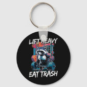 Lift Heavy Eat Trash Gewichtheffen Bodybuilding By Sleutelhanger (Voorkant)