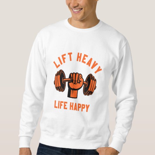 Lift Heavy Life Happy T-shirt (Voorkant)