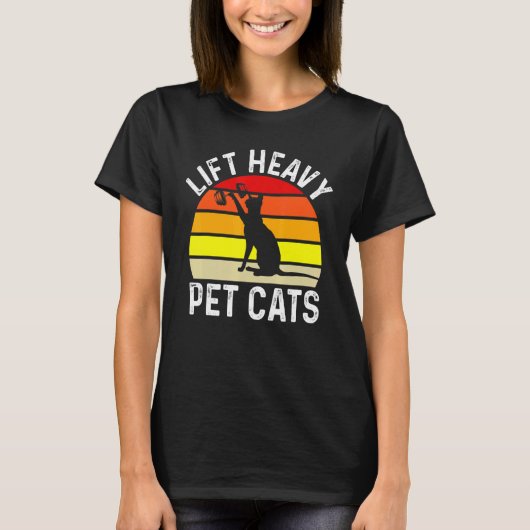 Lift Heavy Pet Cats Bodybuilding Weegtraining G T-shirt (Voorkant)