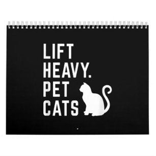 Lift Heavy Pet Cats - Funny Gym Workout Kalender