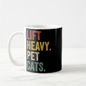 Lift Heavy Pet Cats - Funny Gym Workout Koffiemok (Links)