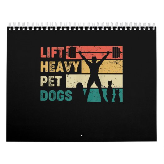  Lift Heavy Pet Dogs Funny Fitness Kalender (Hoes)