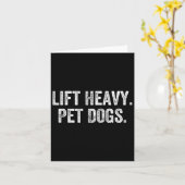 Lift Heavy Pet Dogs Gym Gewichtheffer Bodybuilder Kaart (Gele Bloem)
