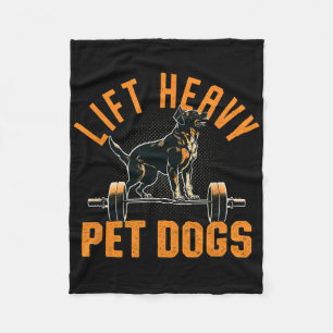 Lift Heavy Pet Dogs Gym Hondenliefhebber Gewichthe Fleece Deken