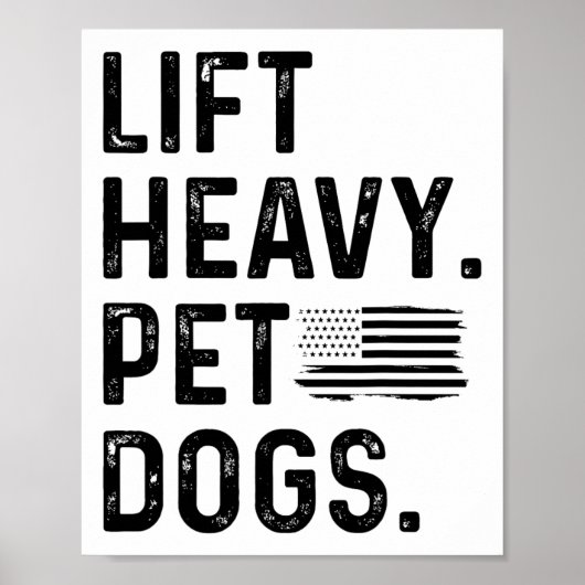 Lift Heavy Pet Dogs Weightlifting Bodybuilding Fit Poster (Voorkant)