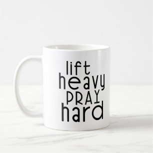 Lift Heavy Pray Hard Christelijke Gym Lover Quote Koffiemok