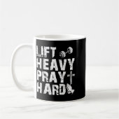 Lift Heavy Pray Hard Gym Workout Christian Gift On Koffiemok (Links)
