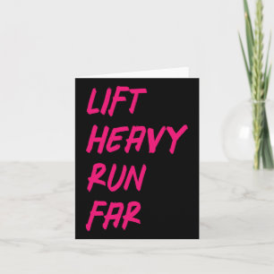 Lift Heavy Run Far Hybrid Sport Fitness Running Bo Kaart