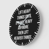 Lift Heavy Things - Novelty Funny Motivatie Gym Grote Klok (Hoek)
