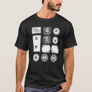 Lift I Elevator Buttonnen i Elevator Mecha T-shirt