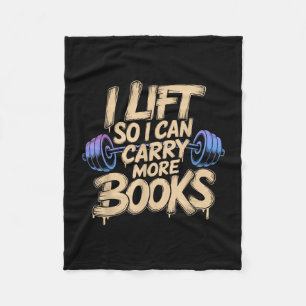 Lift ik kan meer boeken gym lezers dragen fleece deken