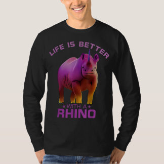 Lift is beter met een Rino | Cute Gift T-shirt