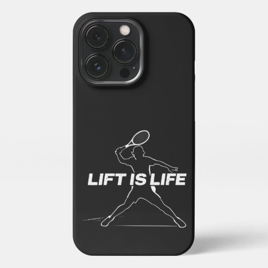 Lift is Life for Tennis iPhone Hoesje (Achterkant)