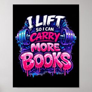 Lift kan meer boeken dragen grap reader citaat boe poster