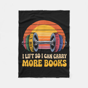 Lift kan meer boeken dragen lees humor workout fleece deken
