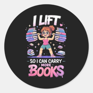 Lift kan meer boeken dragen lezers workout ronde sticker