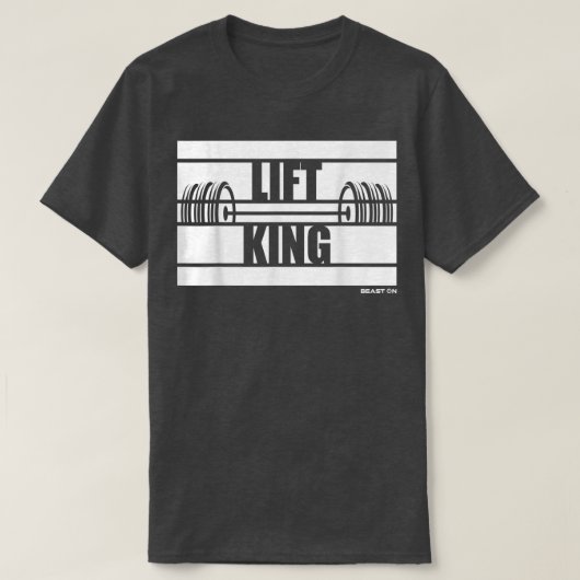 Lift King beest on Gym Motivation Gezegden trainin T-shirt (Design voorkant)
